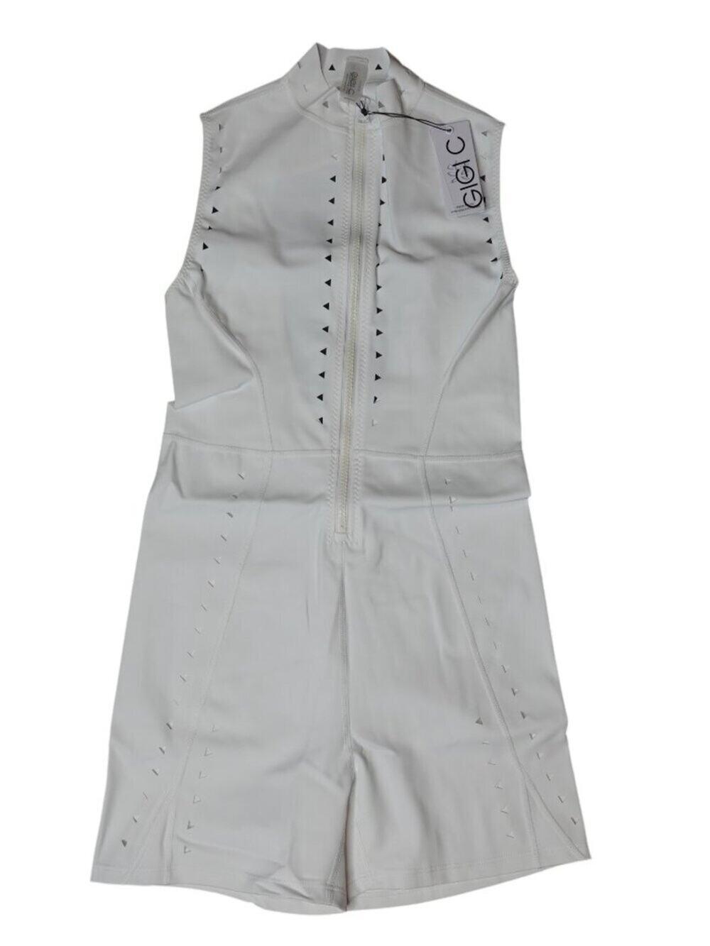 NEW GIGI C Kina Romper in White size Small activewear sport gym summer Women's
